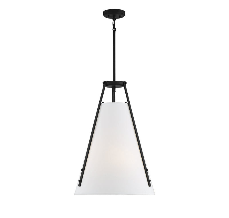 Savoy House Newport 7-2521-4-89 Four Light Pendant, Matte Black Finish - LightingWellCo