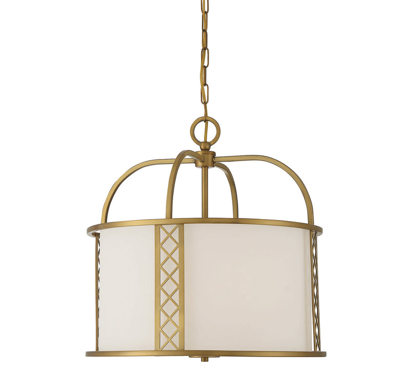 Savoy House Rockford 7-8202-3-322 Three Light Pendant, Warm Brass Finish - LightingWellCo