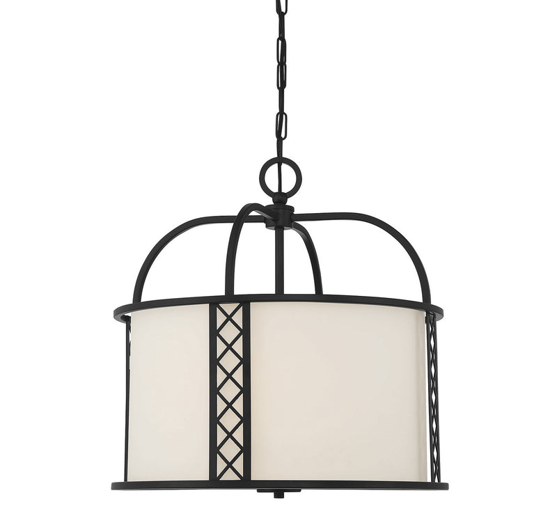 Savoy House Rockford 7-8202-3-89 Three Light Pendant, Matte Black Finish - LightingWellCo