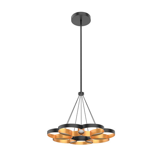 Kuzco Lighting Maestro CH90826-BK/GD LED Chandelier, Black/Gold Finish - LightingWellCo