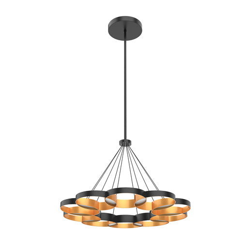 Kuzco Lighting Maestro CH90833-BK/GD LED Chandelier, Black/Gold Finish - LightingWellCo