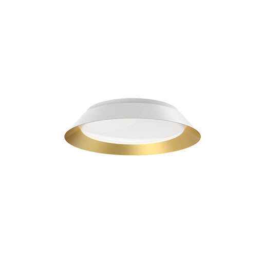 Kuzco Lighting Jasper FM43414-WH/GD LED Flush Mount, White/Gold Finish - LightingWellCo