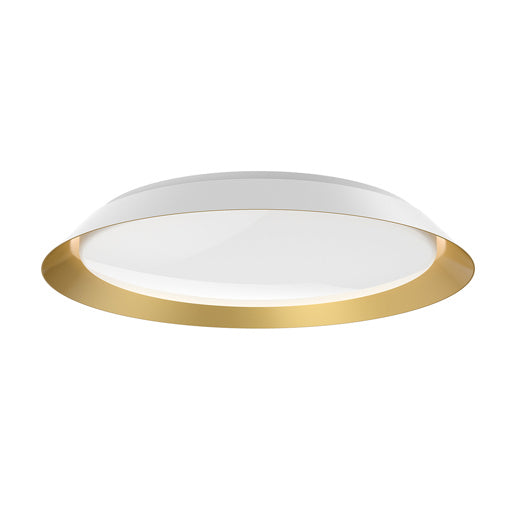 Kuzco Lighting Jasper FM43423-WH/GD LED Flush Mount, White/Gold Finish - LightingWellCo