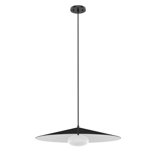 Kuzco Lighting Cruz PD22824-BK/WH LED Pendant, Black/White/Metal Shade Finish - LightingWellCo