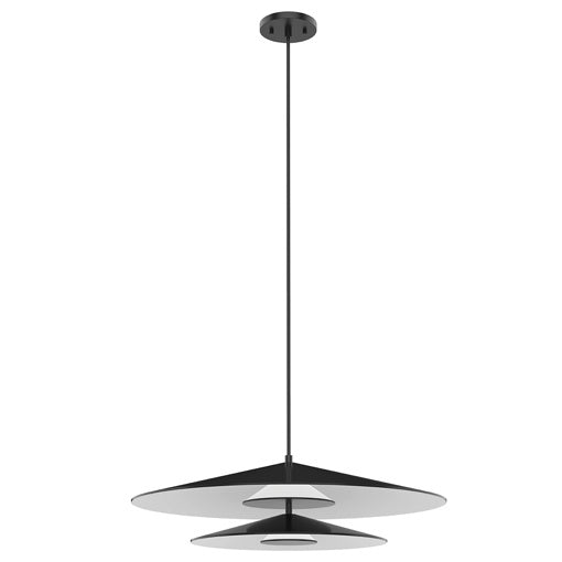 Kuzco Lighting Cruz PD22907-BK/WH LED Pendant, Black/White/Metal Shade Finish - LightingWellCo