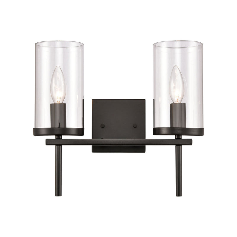 ELK Home CN290216 Two Light Bath Bar, Black Finish - At LightingWellCo