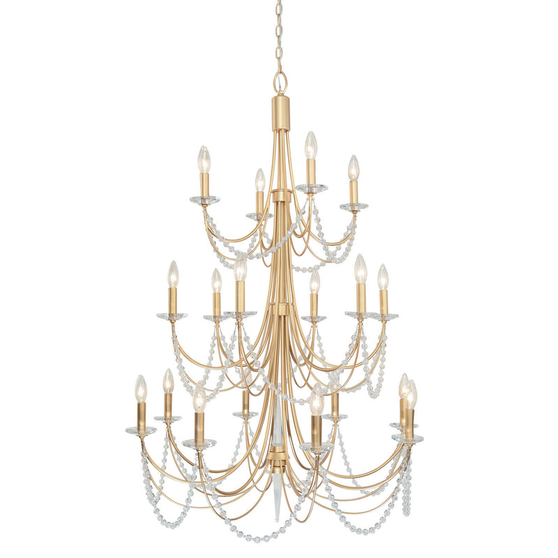 Varaluz 350C18FG 18 Light Chandelier, French Gold Finish - LightingWellCo