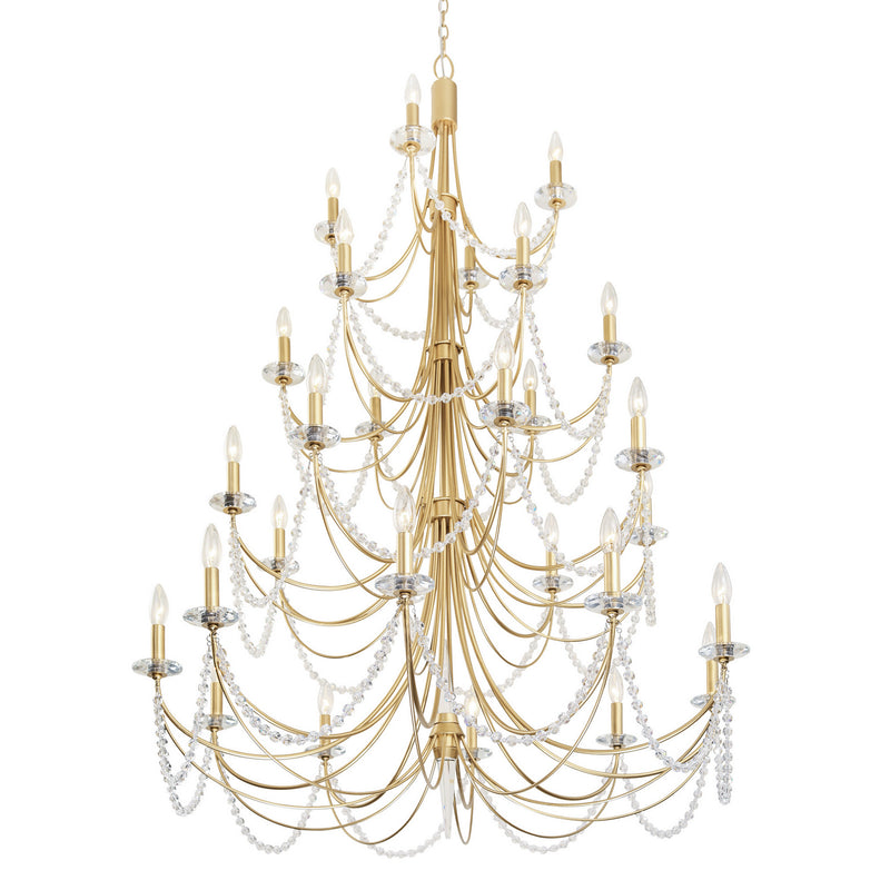 Varaluz 350C28FG 28 Light Chandelier, French Gold Finish - LightingWellCo