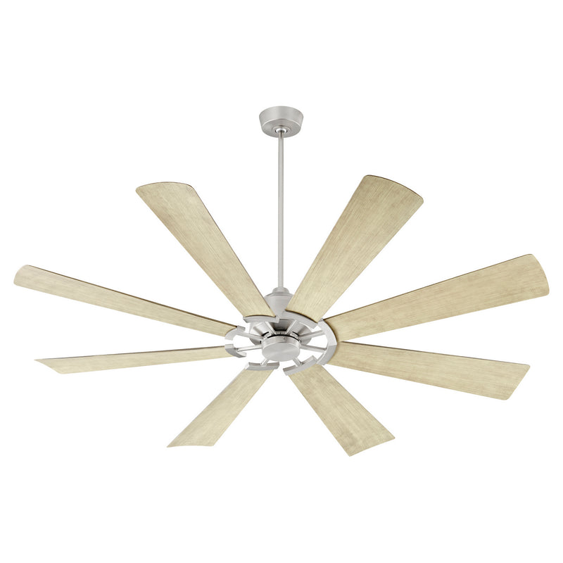 Quorum 30728-65 72``Patio Fan, Satin Nickel Finish - LightingWellCo