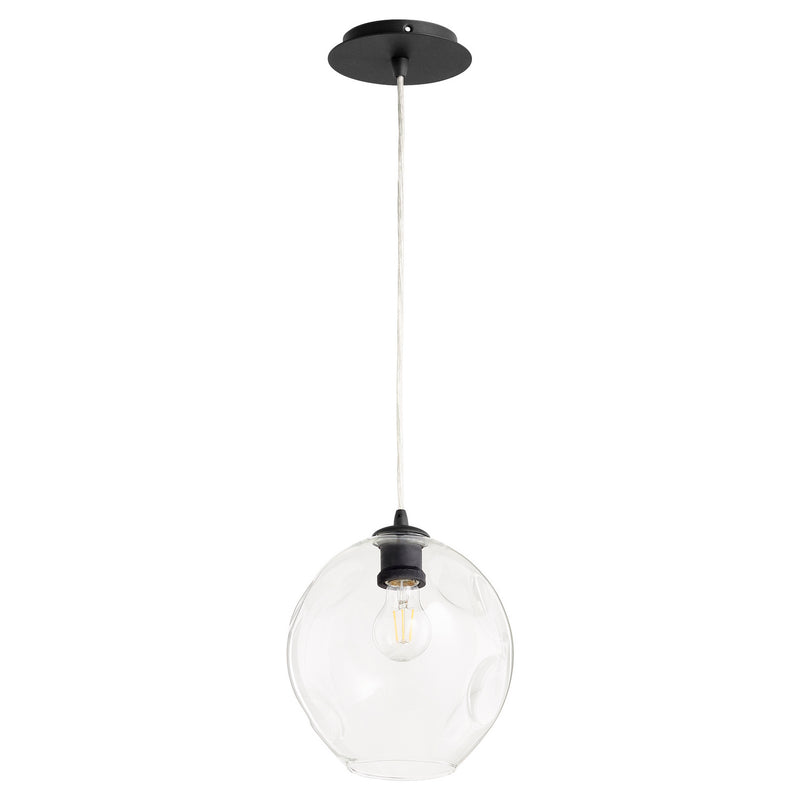 Quorum 61-69 One Light Pendant, Black Finish - LightingWellCo