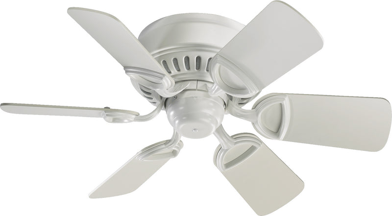 Quorum 51306-8 30``Ceiling Fan, Studio White Finish - LightingWellCo