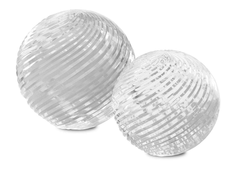 Currey and Company 1200-0456 Sphere Set of 2, Clear Finish - LightingWellCo