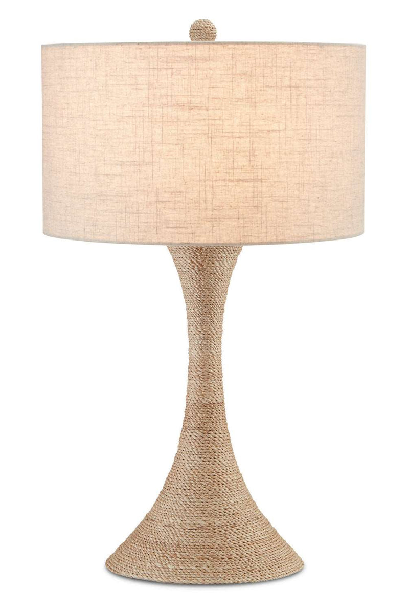 Currey and Company 6000-0734 One Light Table Lamp, Natural Rope Finish - LightingWellCo