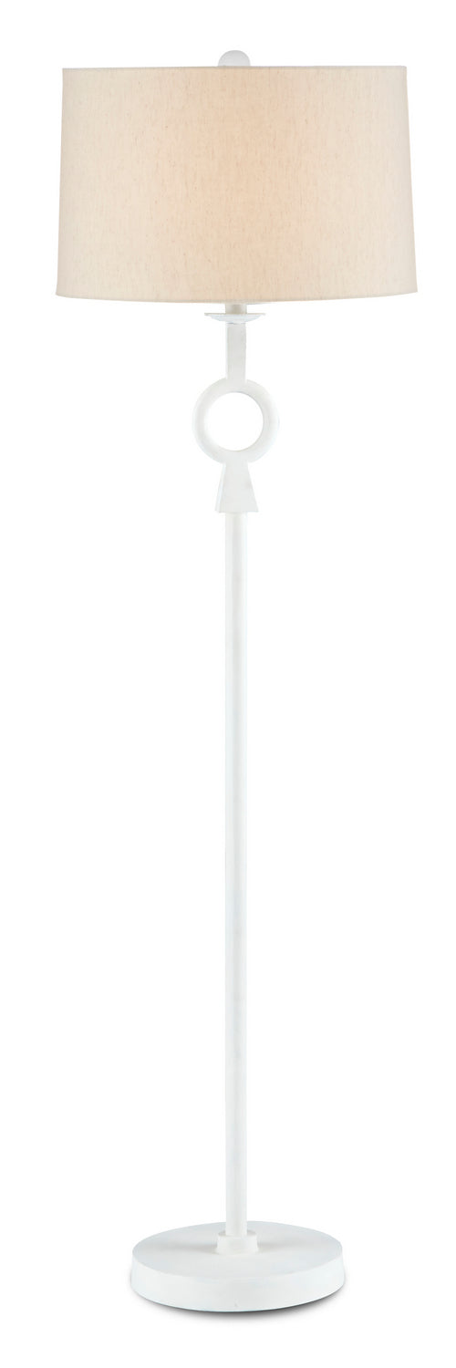 Currey and Company 8000-0092 One Light Floor Lamp, White Finish - LightingWellCo