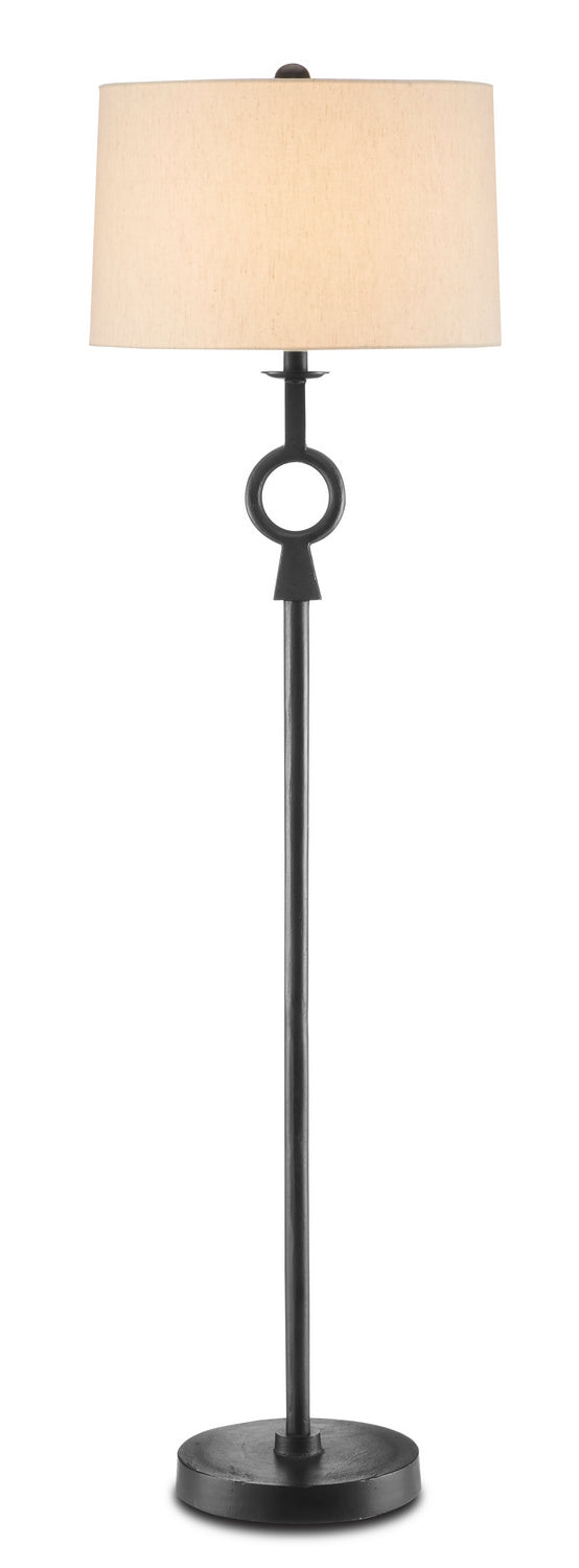 Currey and Company 8000-0093 One Light Floor Lamp, Black Finish - LightingWellCo