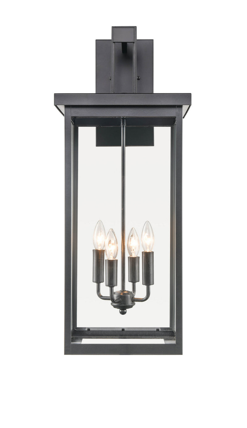 Millennium 2606-PBK Four Light Outdoor Lantern, Powder Coat Black Finish at LightingWellCo