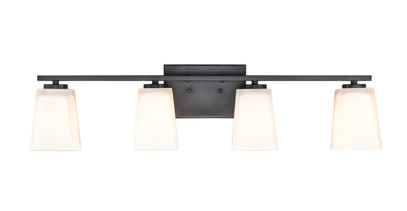 Millennium 294-MB Four Light Vanity, Matte Black Finish at LightingWellCo