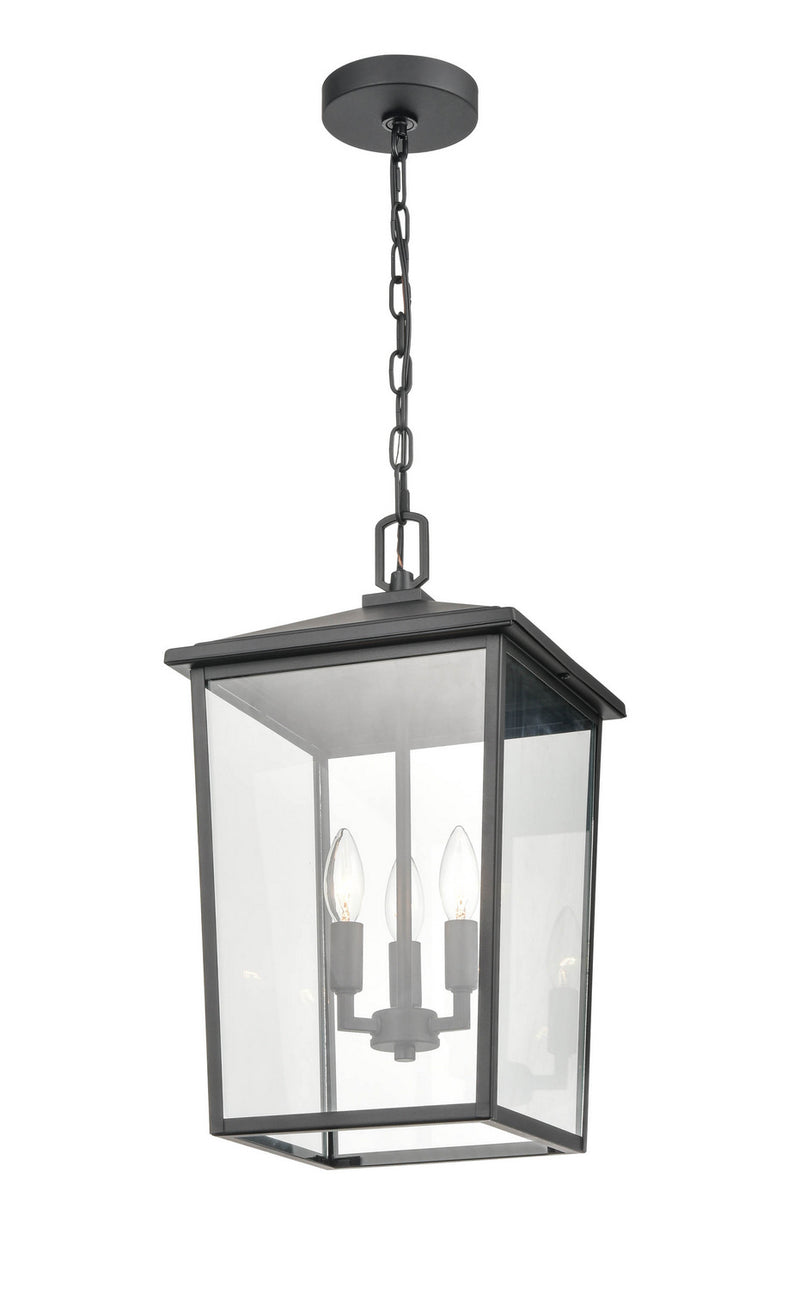 Millennium 2973-PBK Three Light Outdoor Hanging Lantern, Powder Coat Black Finish at LightingWellCo