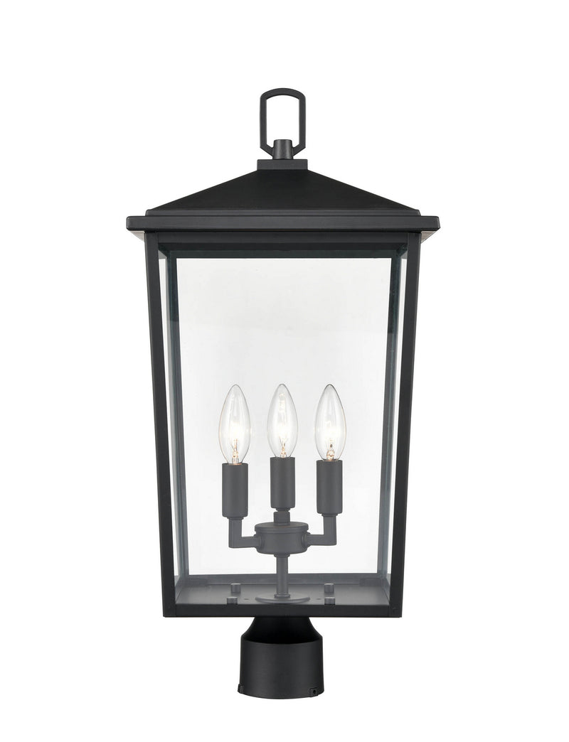 Millennium 2983-PBK Three Light Outdoor Post Lantern, Powder Coat Black Finish at LightingWellCo