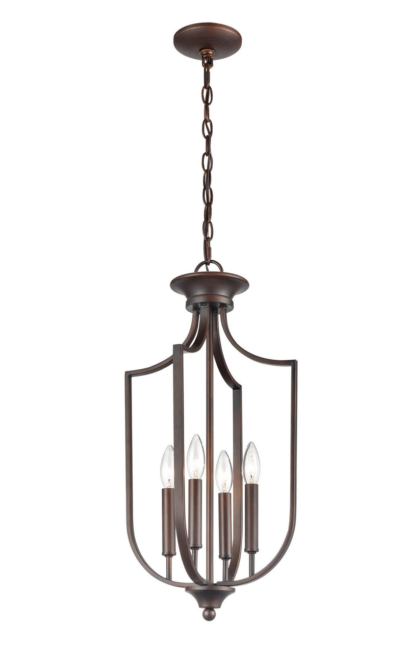 Millennium 9835-RBZ Four Light Pendant, Rubbed Bronze Finish at LightingWellCo