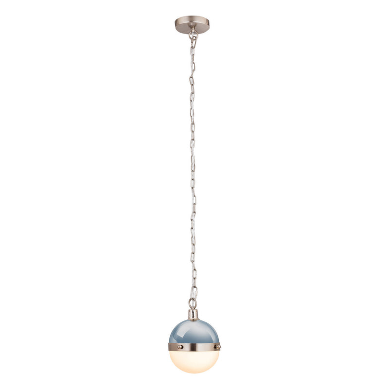 ELK Home 14514/1 One Light Mini Pendant, Pale Blue Finish-LightingWellCo