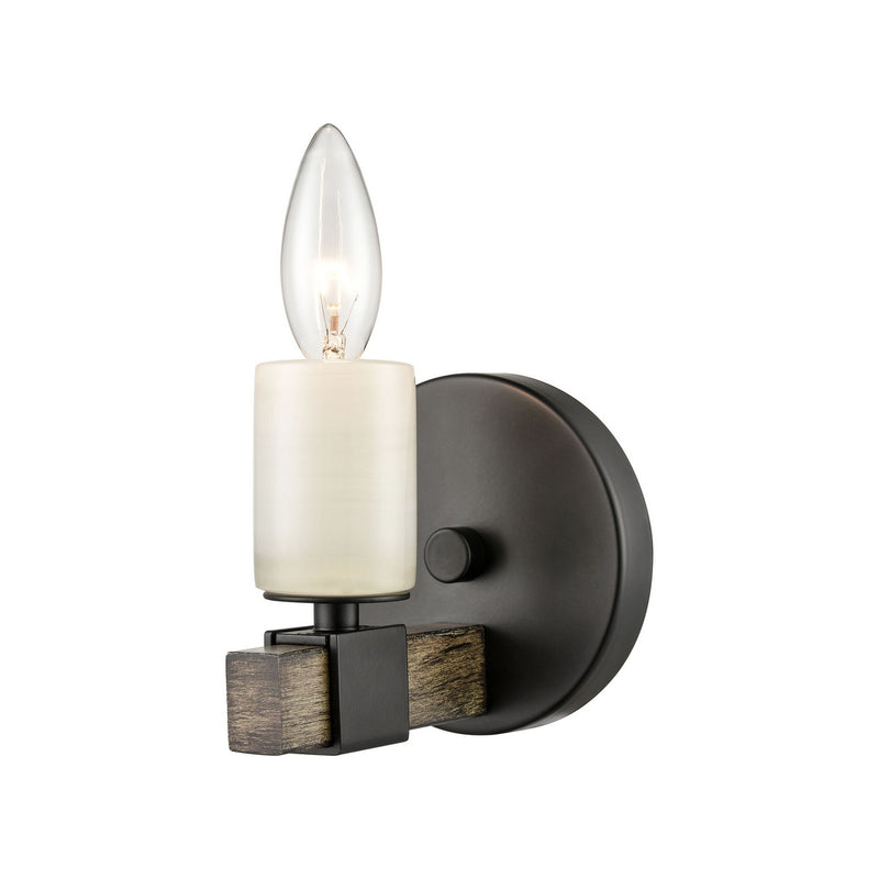 ELK Home 15460/1 One Light Vanity, Matte Black, Aspen Finish - At LightingWellCo