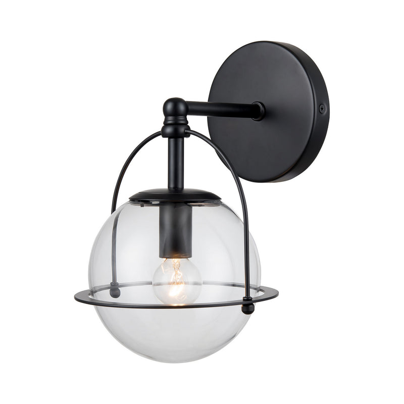 ELK Home 18430/1 One Light Vanity, Matte Black Finish - At LightingWellCo