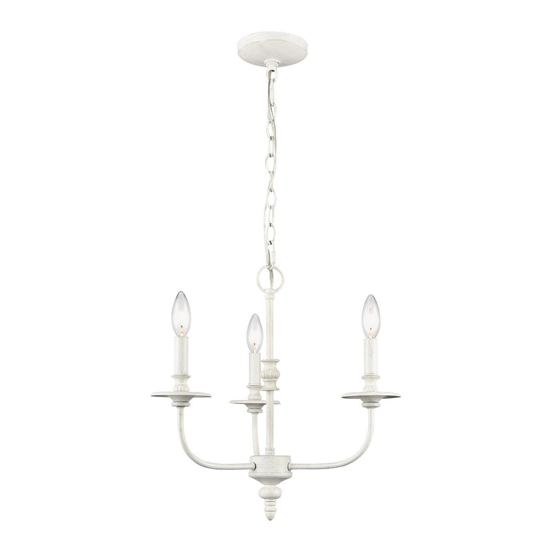 ELK Home 28901/3 Three Light Chandelier, Farmhouse White Finish-LightingWellCo