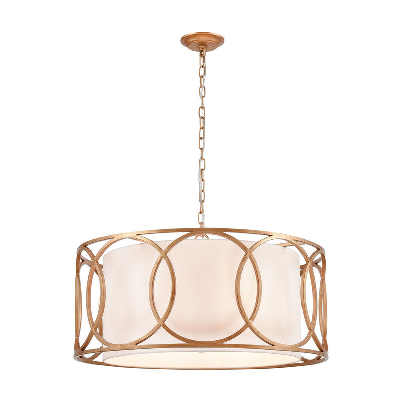 ELK Home 33426/6 Six Light Chandelier, Matte Gold Finish-LightingWellCo