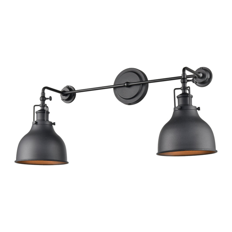 ELK Home 47514/2 Two Light Wall Sconce, Matte Black Finish - At LightingWellCo