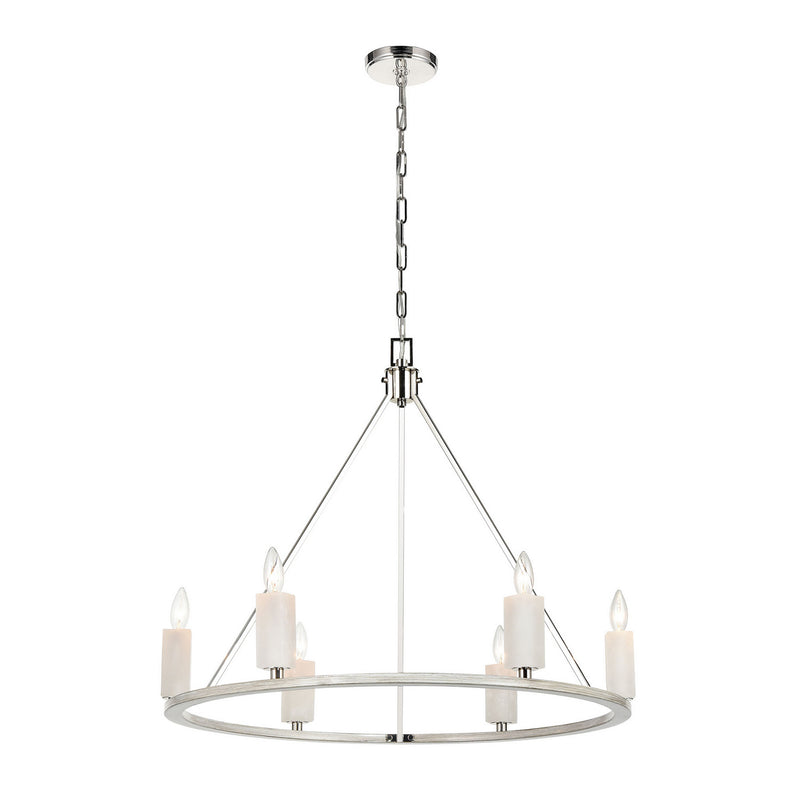 ELK Home 69347/6 Six Light Chandelier, Polished Nickel Finish-LightingWellCo