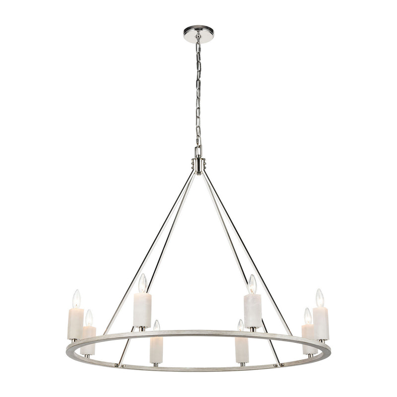 ELK Home 69349/8 Eight Light Chandelier, Polished Nickel Finish-LightingWellCo