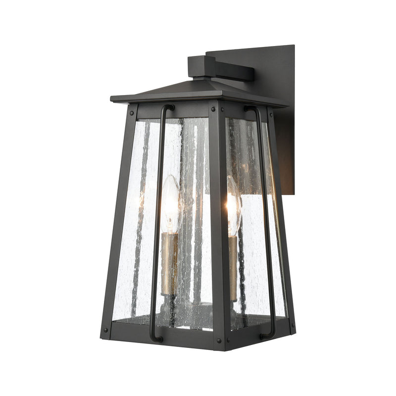 ELK Home 83401/2 Two Light Wall Sconce, Matte Black, Natural Brass Finish - At LightingWellCo