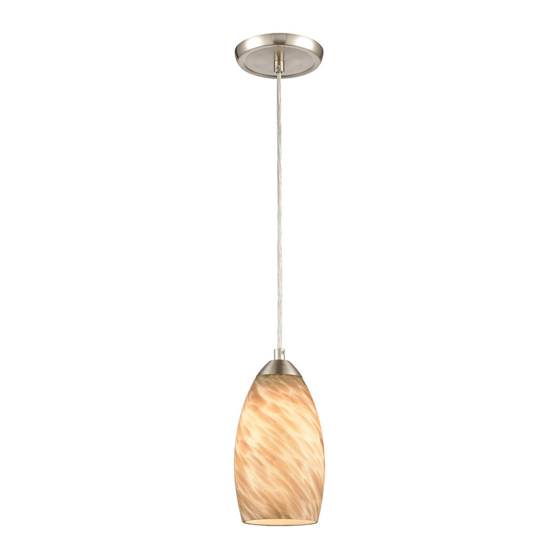 ELK Home 85291/1 One Light Mini Pendant, Satin Nickel Finish - At LightingWellCo