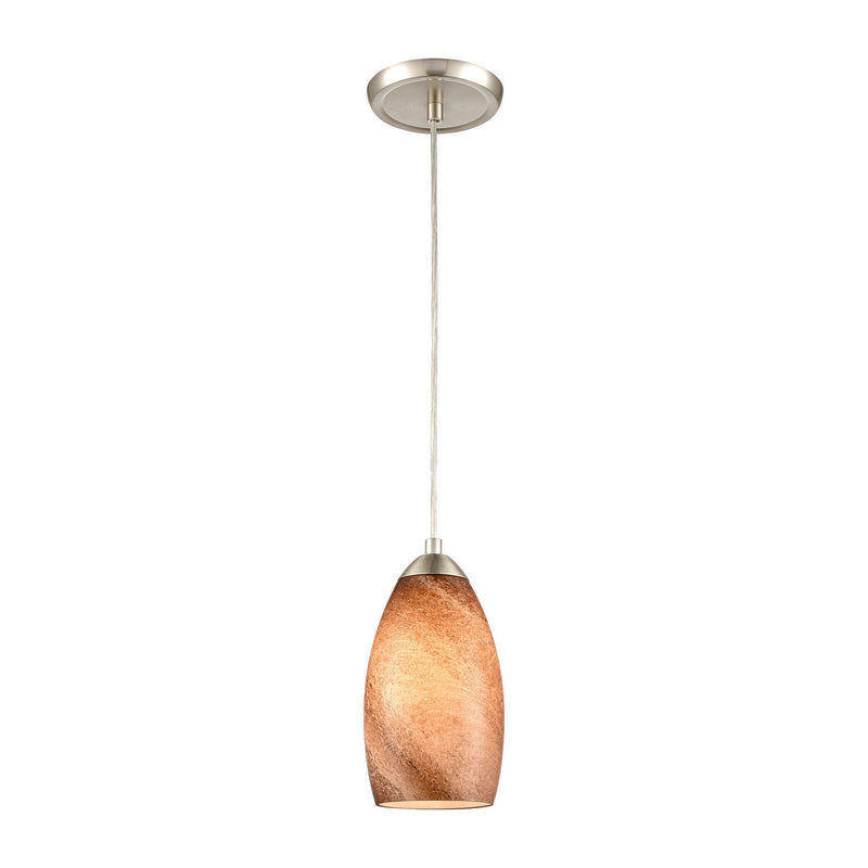 ELK Home 85301/1 One Light Mini Pendant, Satin Nickel Finish - At LightingWellCo