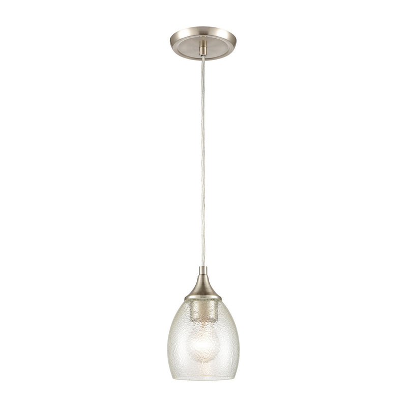 ELK Home 85321/1 One Light Mini Pendant, Satin Nickel Finish - At LightingWellCo