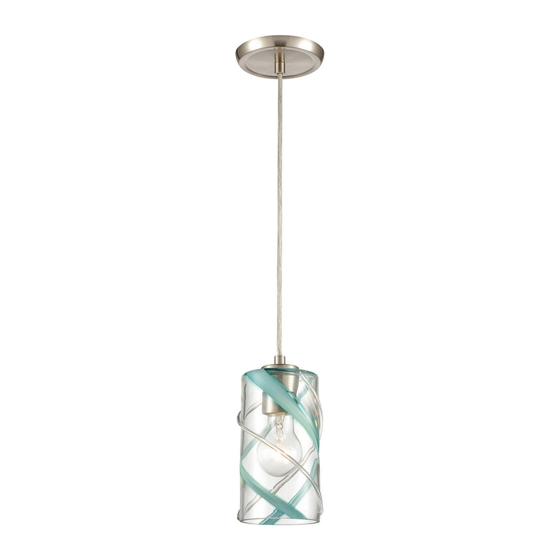 ELK Home 85341/1 One Light Mini Pendant, Satin Nickel Finish - At LightingWellCo