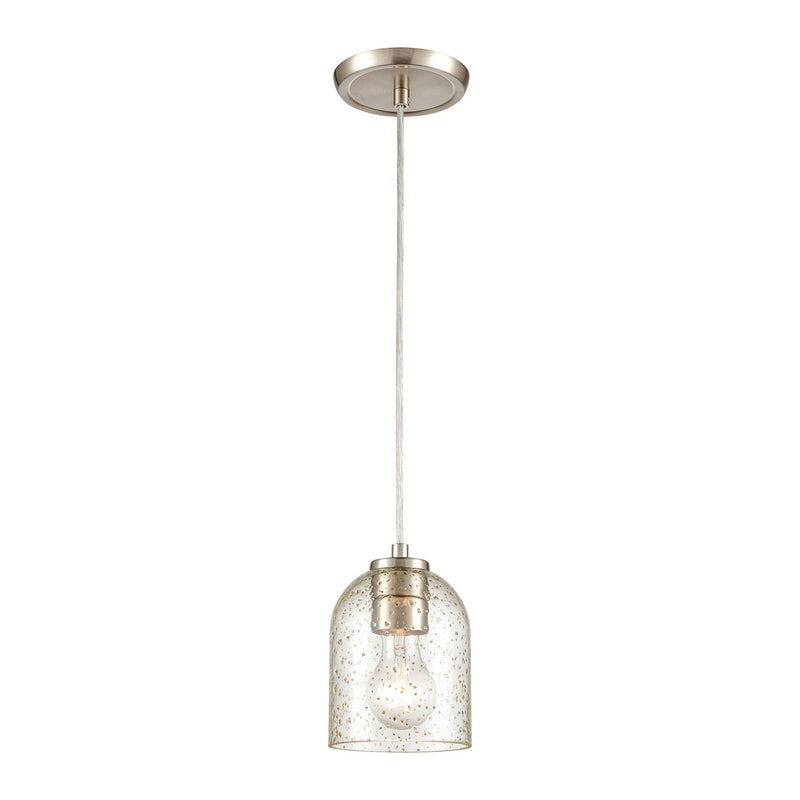 ELK Home 85395/1 One Light Mini Pendant, Satin Nickel Finish - At LightingWellCo