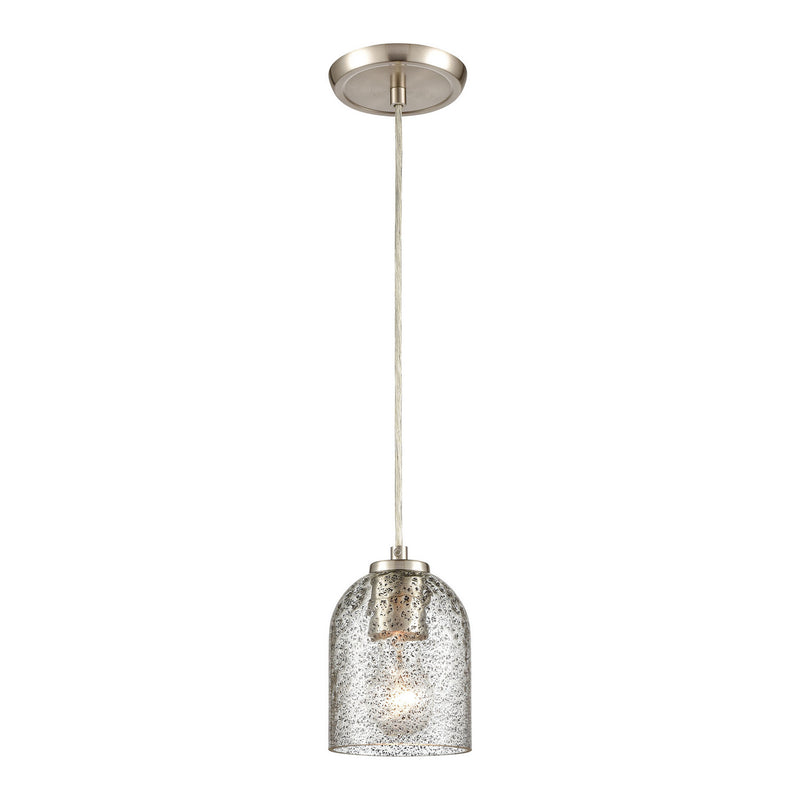 ELK Home 85406/1 One Light Mini Pendant, Satin Nickel Finish - At LightingWellCo