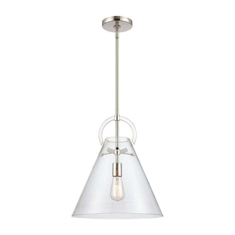 ELK Home 89327/1 One Light Pendant, Polished Nickel Finish - At LightingWellCo