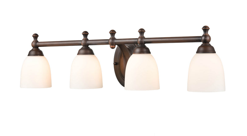 Millennium 4424-RBZ Four Light Vanity, Rubbed Bronze Finish at LightingWellCo