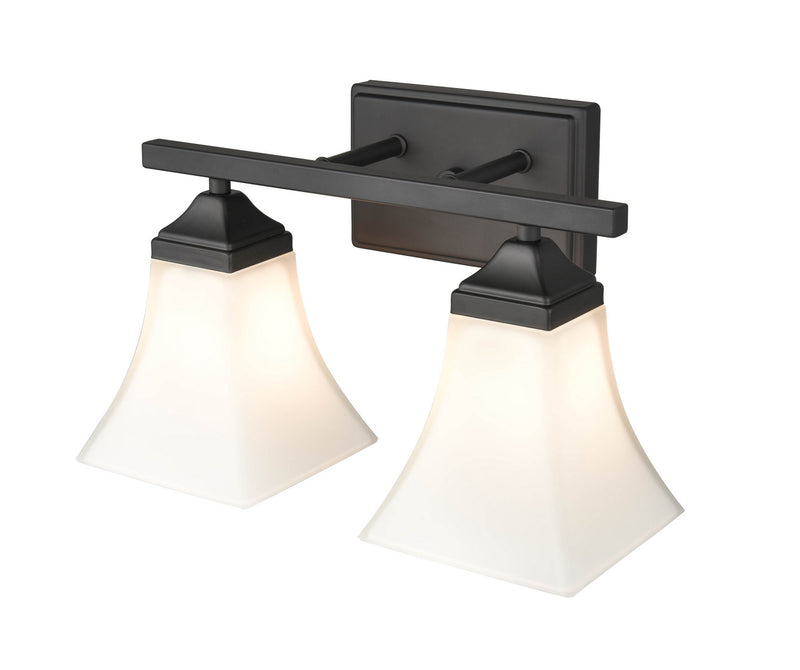 Millennium 4502-MB Two Light Vanity, Matte Black Finish at LightingWellCo