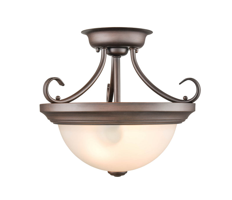 Millennium 4771-RBZ Two Light Semi-Flush Mount, Rubbed Bronze Finish at LightingWellCo