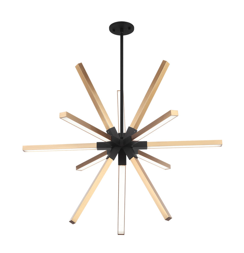 Matteo Lighting C66812MBAG Pendant, Matte Black / Aged Gold Brass Finish - LightingWellCo