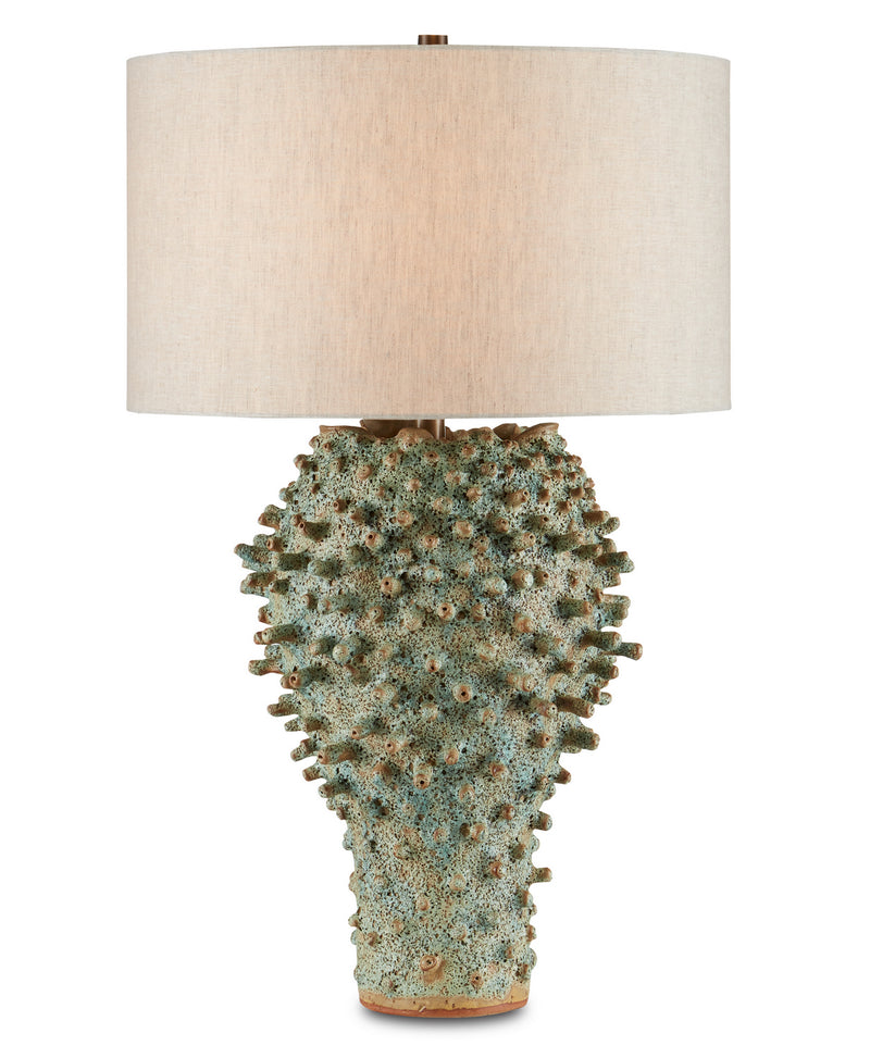 Currey and Company 6000-0744 One Light Table Lamp, Sunken Green Finish-LightingWellCo