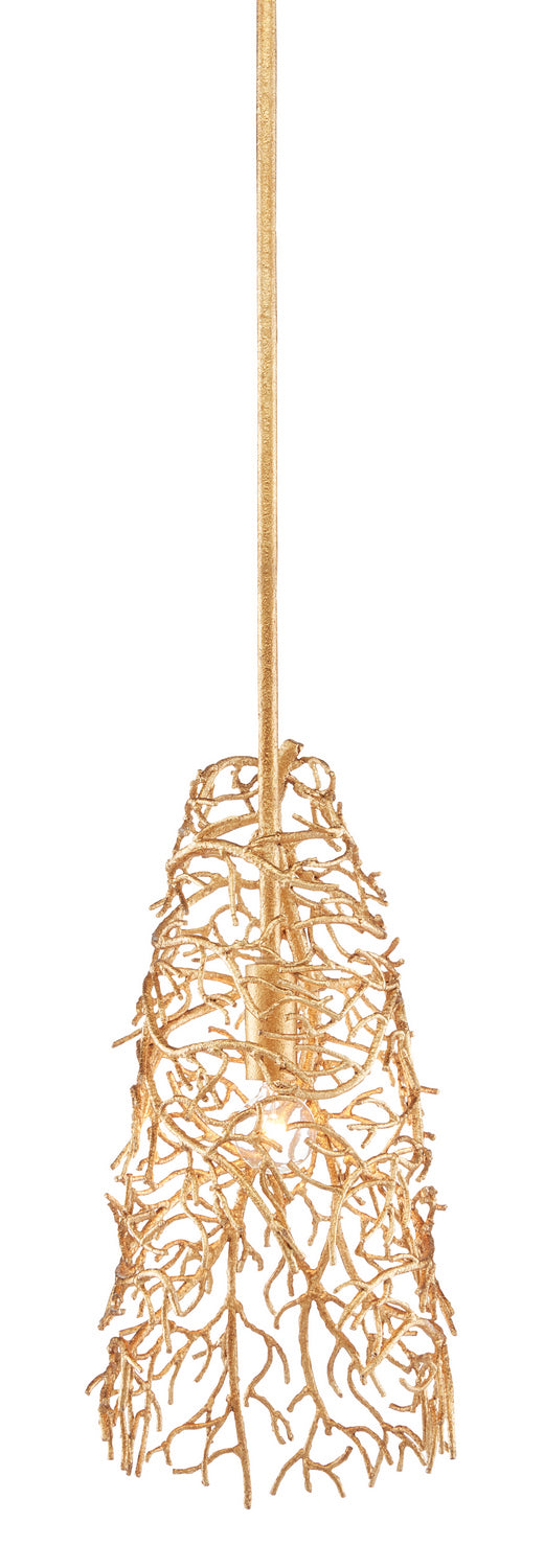 Currey and Company 9000-0844 One Light Pendant, Gold Gilt Finish-LightingWellCo