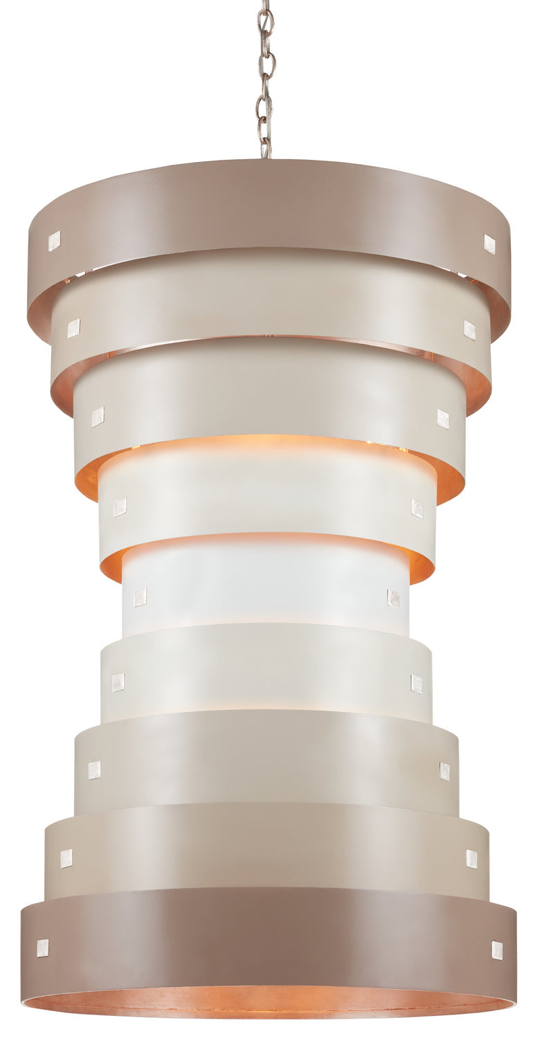 Currey and Company 9000-0850 Six Light Chandelier, Taupe/Champagne Finish-LightingWellCo