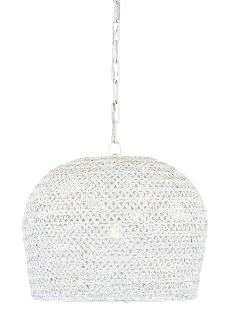 Currey and Company 9000-0870 One Light Chandelier, White Finish-LightingWellCo