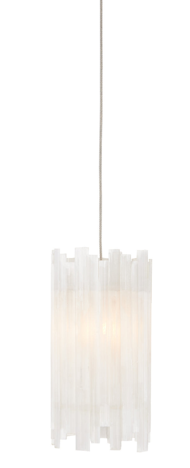 Currey and Company 9000-0881 One Light Pendant, Natural/Painted Silver Finish-LightingWellCo