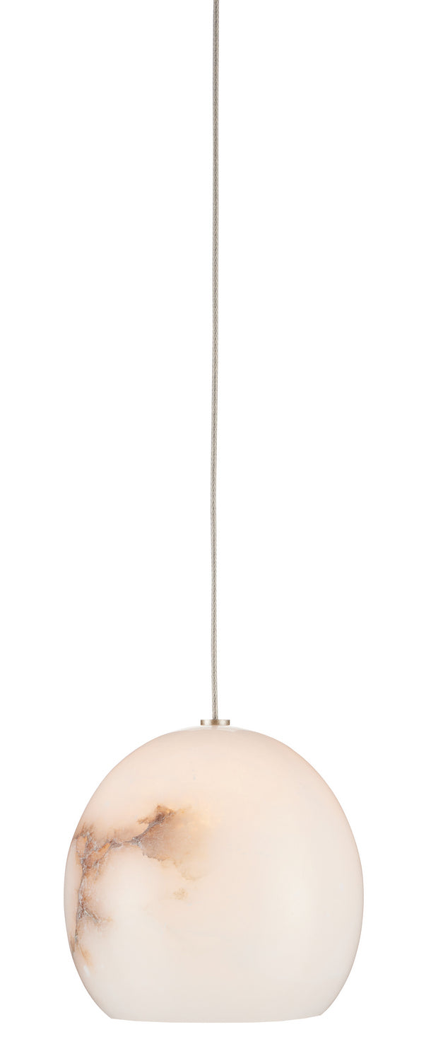 Currey and Company 9000-0895 One Light Pendant, Natural/Painted Silver Finish-LightingWellCo